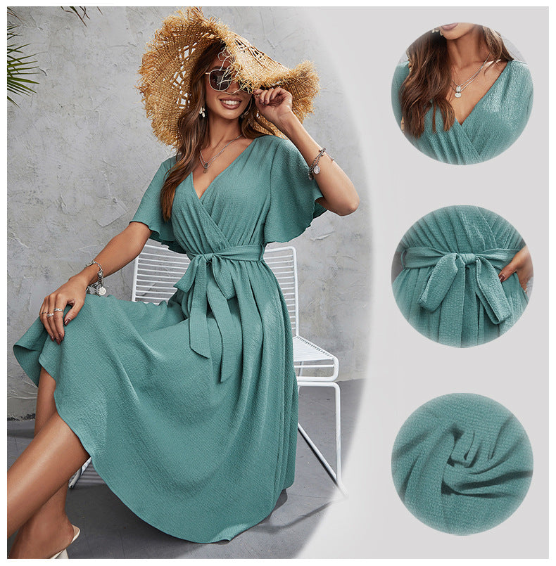 Women's Fashion Summer Waist Dress