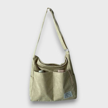 Talema – Cord Shoulder Bag with Multiple Pockets