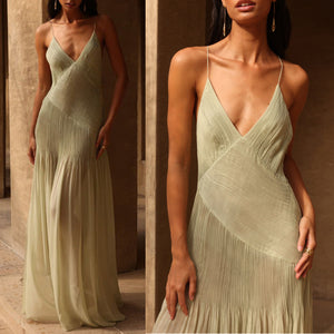 Breezelle™ Pleated Suspender Dress