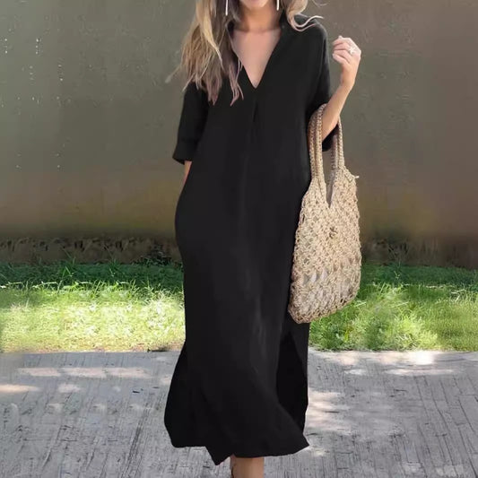 Simba Linen Dress with Pockets