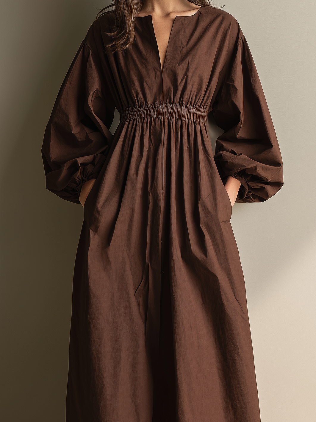 Charlotte | Minimalist Long Sleeve Maxi Dress