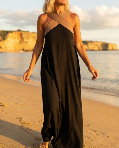 DELPHINE | DRESS WITH CROSSED CUT