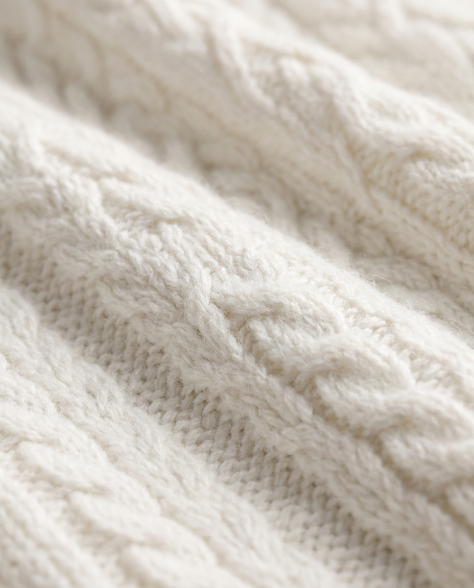 Cable-Knit Front Zip Sweater