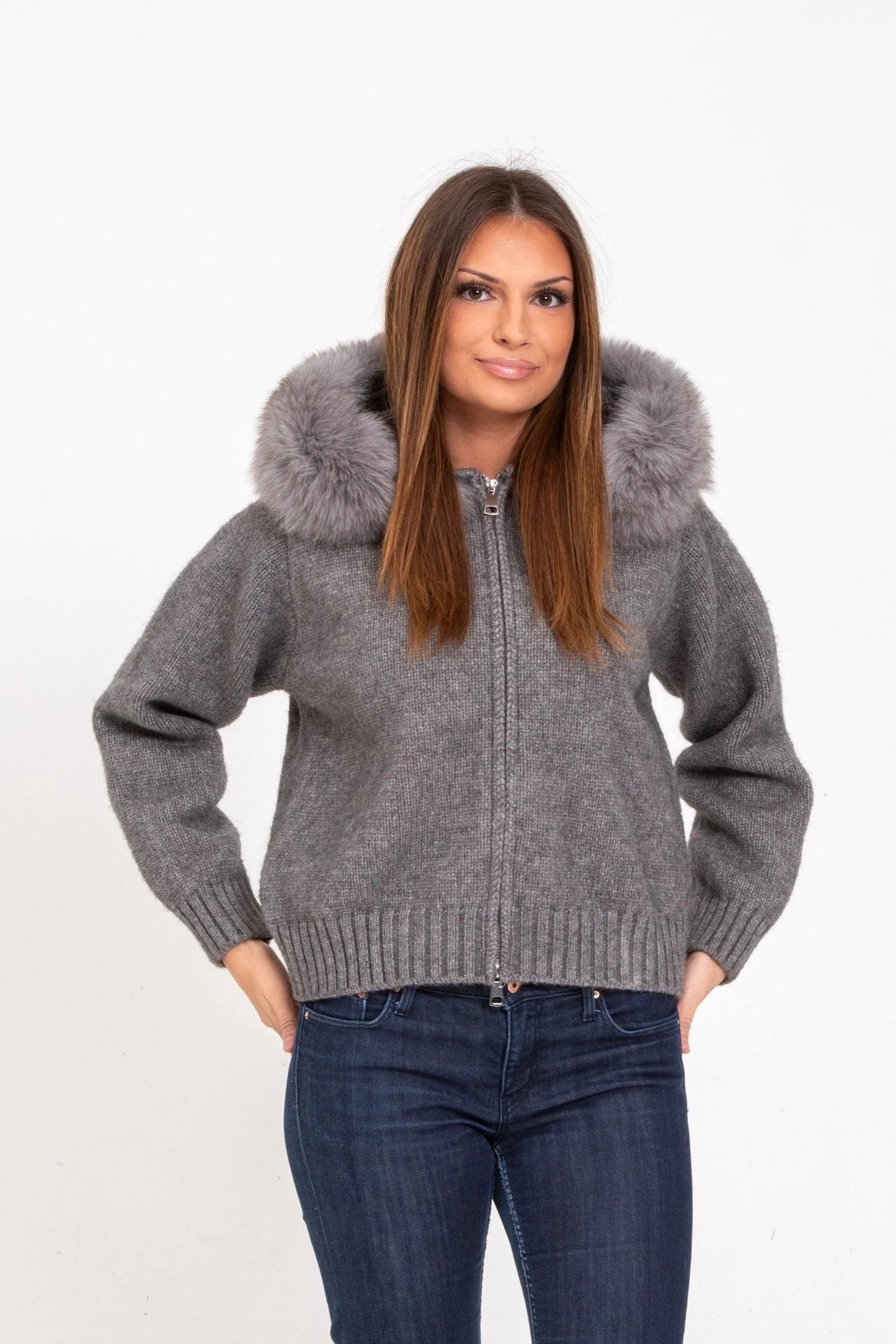 Serenity Fur Jacket Satin
