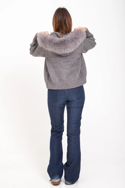 Serenity Fur Jacket Satin