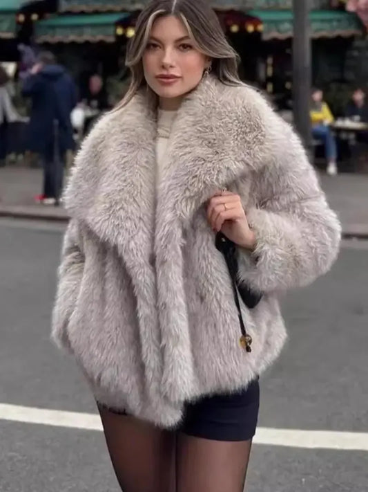 Fur Fuzzy Colar Jacket